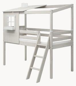 Letto per bambini in legno con scala e barriera di sicurezza Classic 1/2