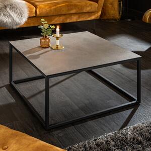 Tavolino di design SYMBIOSE 75 cm, grigio, Vetroceramica effetto cemento