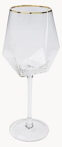 Set di 4 bicchieri da vino fatto a mano Diamond