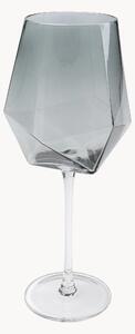 Set di 4 bicchieri da vino fatto a mano Diamond