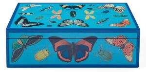 SCATOLA LACQUER BOTANIST MEDIUM 32612 JONATHAN ADLER BLUE