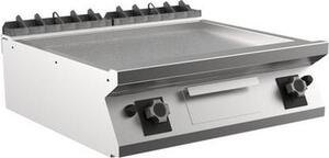 Piastra per barbecue a gas Mareno M1-700 con superficie cromata liscia, 80 cm