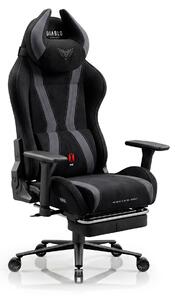 Sedia da gaming Diablo X-Horn 2.0, sedia da ufficio, sedia da scrivania, design ergonomico in tessuto, nera, taglia standard