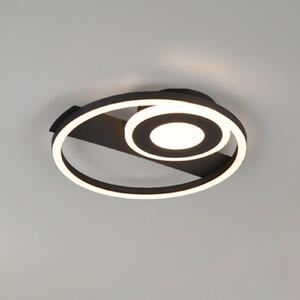 Reality Leuchten Plafoniera soffitto Horus, dimmerabile, Nero, Soggiorno / Sala da pranzo, Metallo, Moderno, Plafoniera