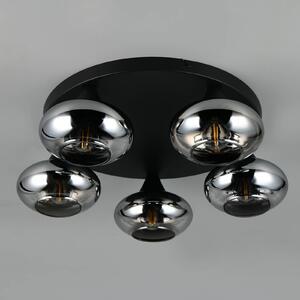 Reality Leuchten Plafoniera soffitto Divina, dimmerabile, Alluminio / Grigio / Zincato, Soggiorno / Sala da pranzo, Vetro, Moderno, Plafoniera