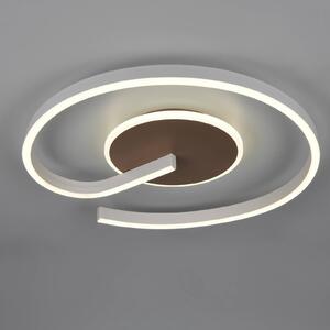 Reality Leuchten Plafoniera soffitto Calle, dimmerabile, Crema / Ambra, Soggiorno / Sala da pranzo, Metallo, Moderno, Plafoniera