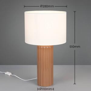Reality Leuchten Lampada da tavolo Blair, Crema / Ambra, Soggiorno / Sala da pranzo, Ceramica, Moderno, Lampada da tavolo