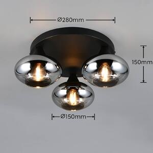 Reality Leuchten Plafoniera soffitto Divina, dimmerabile, Alluminio / Grigio / Zincato, Soggiorno / Sala da pranzo, Vetro, Moderno, Plafoniera