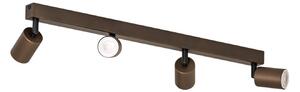 Faretto da soffitto Top, regolabile, marrone, lineare a 4 luci Top TK Lighting, dimmerabile, Marrone / Ruggine, Soggiorno / Sala da pranzo, Metallo, Moderno, Faretto