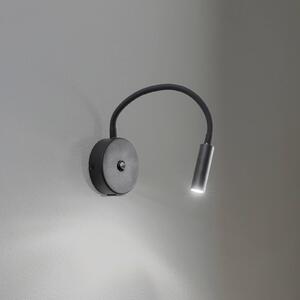 Applique da parete Lagos USB TK Lighting, Nero, Camera da letto, Metallo, Moderno, Applique