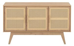 Cassettiera bassa effetto rovere naturale 128x75 cm Bridget - Støraa