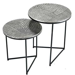 Tavolino da 40 cm, argento, design moderno, per il soggiorno. ACQUISTA ORA