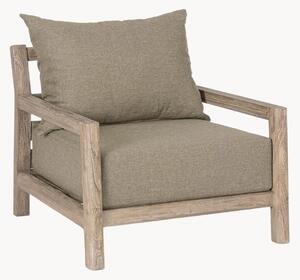 Sedia con braccioli da giardino in legno di teak Maynard