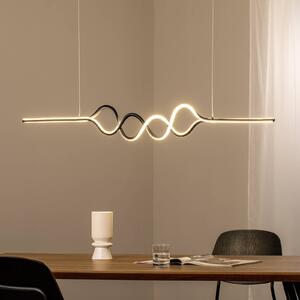 Lampada LED a sospensione Ancona, metallo, oro/nero, 4.000 K Ancona Milagro Lighting, Ottone / Oro, Soggiorno / Sala da pranzo, Metallo, Moderno