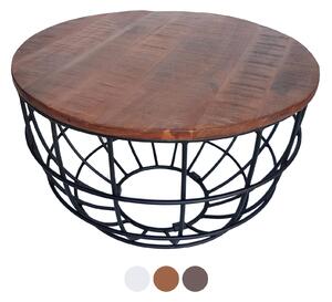 Tavolino da salotto Lexington Dallas Ø 75cm in legno massello bassano