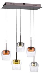 PAUL NEUHAUS Q-KON Lampada a sospensione a LED, a 5 bracci, multicolore, Smart Home, ZigBee, 2700–5000 K, codice articolo 2743-70