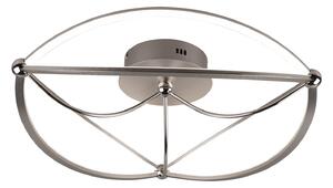 Grande plafoniera a LED CHARIVARI argento opaco, Ø 62 cm