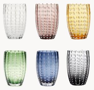 Set di 6 bicchieri fatti a mano in vetro soda-lime Perle
