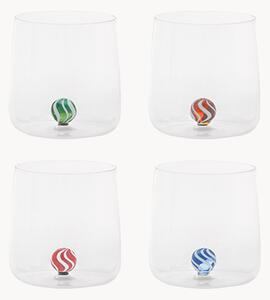 Set di 4 bicchieri in vetro borosilicato fatti a mano Bilia Candy