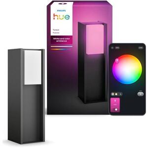 Philips Hue White and Color ambiance Lampada da esterno Turaco, Bluetooth/Zigbee, antracite, alluminio, E27, vari colori, 8,1 W