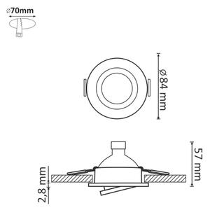 Lampada LED da incasso SOLE OLAL 1xGU10/3,5W/230V 3000K diametro 8,4 cm oro