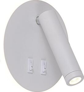 Zuma Line W4107-WH-LED Spot da parete CIRCA LED/5,5W/230V + LED/2,5W bianco