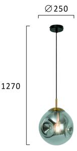Lampada a sospensione su cavo OSCAR 1xE27/40W/230V nero fumé
