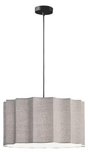 Lampada a sospensione a cavo WAVY 1xE27/14W/230V grigio