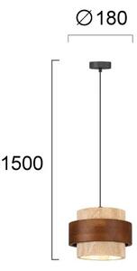 Lampadario a sospensione con cavo SUSAN 1xGX53/15W/230V marrone/beige