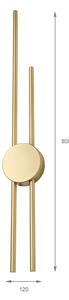 LED Lampada da parete LANA LED/15W/230V 4000K oro satinato