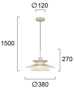 Lampada a sospensione con cavo STEVI 1xE27/40W/230V beige
