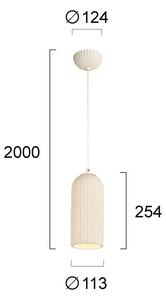 Lampada a sospensione su cavo LAVINA 1xE27/35W/230V crema