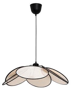 Lampadario a sospensione con cavo MARGARET 1xE27/40W/230V nero/beige