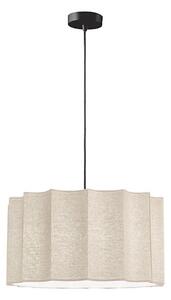 Lampada a sospensione su cavo WAVY 1xE27/14W/230V beige