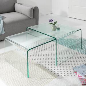 Tavolino da salotto 100 cm in vetro, design moderno per il soggiorno. ACQUISTA ORA
