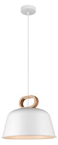 Lampadario a sospensione con cavo CLIP 1xE27/40W/230V bianco/marrone