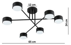Brilagi - Plafoniera LED RGB dimmerabile a montaggio superficiale MONO 6xGX53/14W/230V Wi-Fi Tuya nera