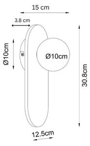 MAXLIGHT W0476 - Applique da parete POINT 1xG9/7W/230V marrone