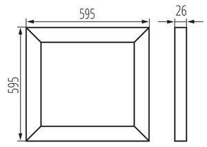 Kanlux 46070 - Telaio da incasso LED AVAR/32W/230V 3000/4000/6000K 60x60 cm UGR<19