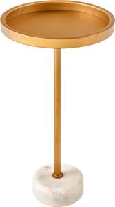 Tavolino da 60 cm in marmo dorato, design moderno per il soggiorno. ACQUISTA ORA