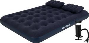 Lettino da campeggio Avenli "Easy Camp", letto gonfiabile 191 x 137 x 22 cm, materasso ad aria per 2 persone, materasso da campeggio con cuscino e pompa ad aria inclusi
