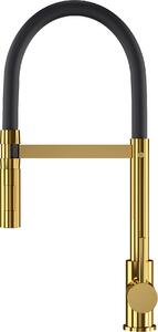 Granitan | Miscelatore da cucina Vento - Oro - Orientabile a 360° - Bocca estraibile - Interasse standard 150 mm