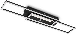 BRILONER - Lampada da soffitto a LED con luce centrale, colore della luce bianco caldo, lampada da soffitto a LED commutabile separatamente, funzione di memoria, lampada da soggiorno girevole, nero