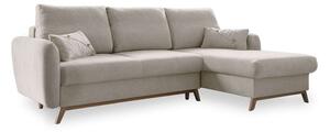 Divano letto angolare beige, angolo destro Scandic Lagom - Miuform