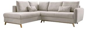 Divano letto angolare beige L, angolo sinistro Scandic Lagom - Miuform