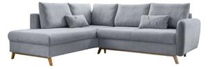 Divano letto angolare grigio chiaro L, angolo sinistro Scandic Lagom - Miuform