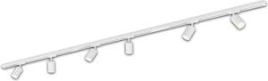 Sistema a binario Briloner Rail, set completo, 6 faretti GU10, orientabili, girevoli, bianco, 2,25 m