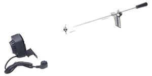 Griglia a girarrosto, metallo cromato, portata massima 10 kg, argento