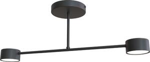 Lampada da soffitto minimalista nera HALO 2xGX53 8W Emibig