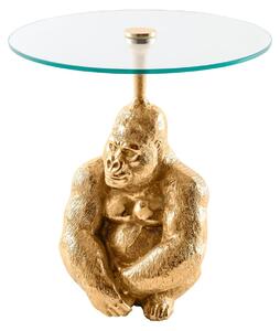 Piastra in vetro da 50 cm, design dorato, tavolo moderno per soggiorno - ACQUISTA ORA